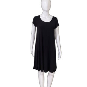 Matilda Jane Short Sleeve T-Shirt Trapeze Dress women’s size XS Black stretchy